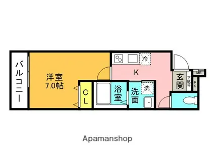 フジパレス尼崎立花2番館(1K/2階)の間取り写真