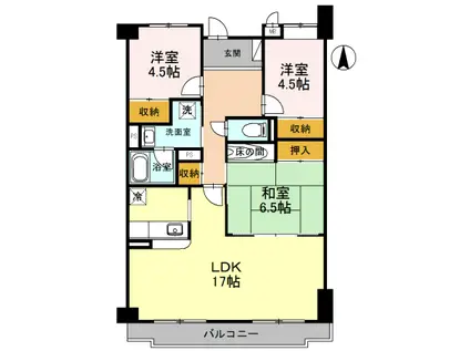 VILLA 96(3LDK/1階)の間取り写真