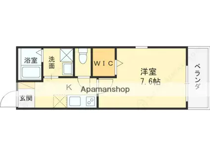 L-BASE徳庵駅前(1K/3階)の間取り写真