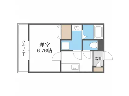 コージープレイス尼崎(1K/3階)の間取り写真