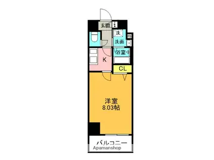 杭瀬本町1丁目PJ(1K/6階)の間取り写真