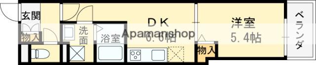 クレアール塚口Ⅰ(1DK/3階)の間取り写真