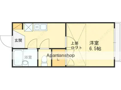 SOL北口(1K/2階)の間取り写真