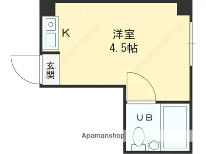 メビウス永和レジデンス(ワンルーム/3階)の間取り写真