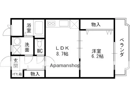 フレシール(1LDK/1階)の間取り写真
