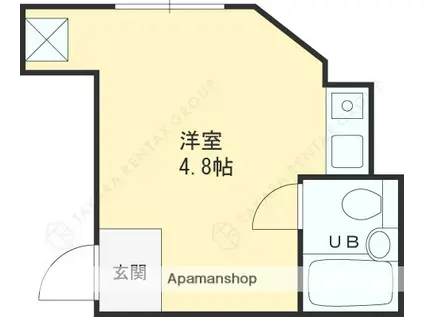 EX21瓦林(ワンルーム/2階)の間取り写真