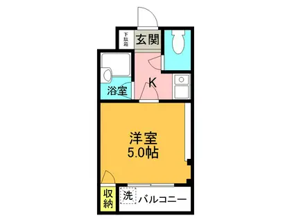 京阪プリンスマンション(1K/4階)の間取り写真