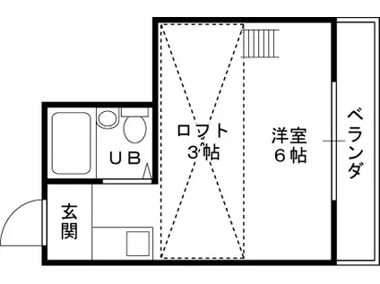 プチグレイス塚口壱番館(ワンルーム/2階)の間取り写真