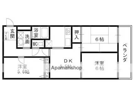 エルドラード上ヶ原(3LDK/1階)の間取り写真