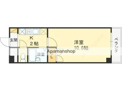 ファームメゾン(1K/3階)の間取り写真