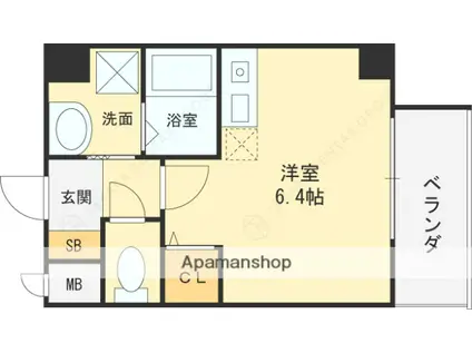 C.REST八尾(ワンルーム/2階)の間取り写真