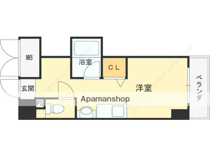 グロース西宮北口(ワンルーム/2階)の間取り写真
