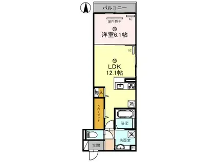 ヴェラ ロホ(1LDK/3階)の間取り写真