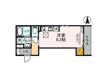 D-ROOM西台(ワンルーム/1階)の間取り写真