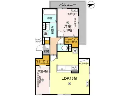 D-RESIDENCE上甲子園(2LDK/3階)の間取り写真