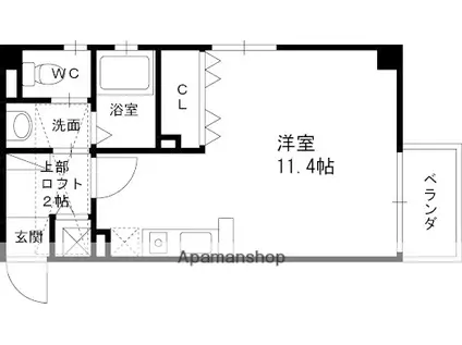 NM・ONZE(ワンルーム/4階)の間取り写真