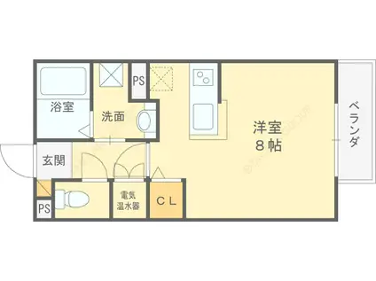 メゾン・クレール(ワンルーム/1階)の間取り写真