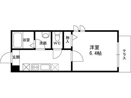 アルテールメゾン(1K/1階)の間取り写真