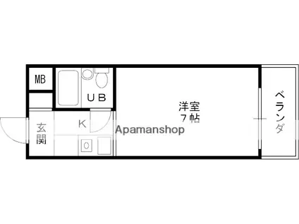 メゾンドアヴニール(ワンルーム/3階)の間取り写真