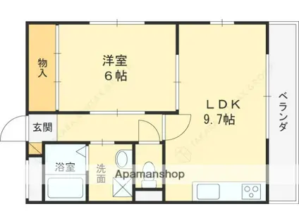 チェリーロード北名次(1LDK/3階)の間取り写真