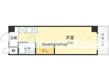 MABRANCHETTE弦月(ワンルーム/6階)の間取り写真
