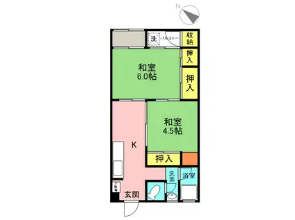 光南荘マンション(2K/3階)の間取り写真