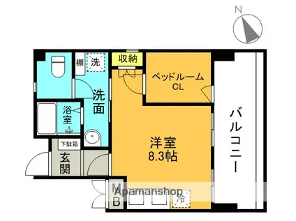 ピッコロフィオレ(ワンルーム/3階)の間取り写真