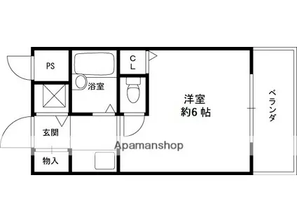 ジョイフル武庫川(1K/1階)の間取り写真