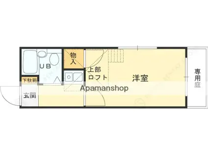 GRAND LIFE香櫨園(1K/1階)の間取り写真