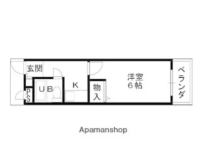 ステラハウス4-800(1K/3階)の間取り写真
