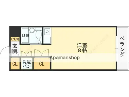 メゾンドアンブラッセ(ワンルーム/3階)の間取り写真