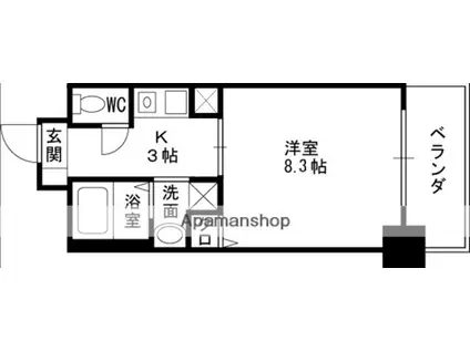 アーデン塚口(1K/2階)の間取り写真