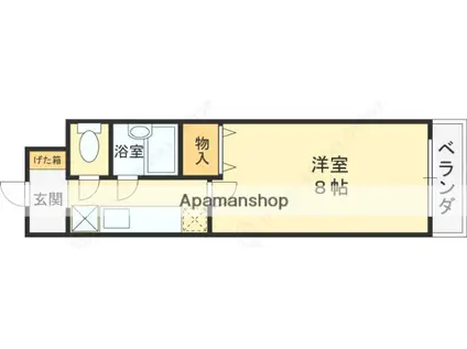 ユニティーハウス(1K/3階)の間取り写真