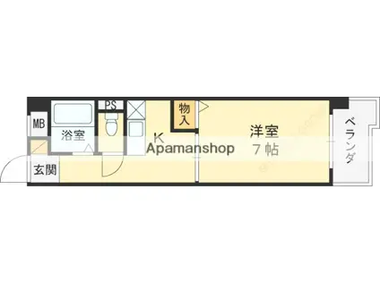 林ビル(1K/3階)の間取り写真