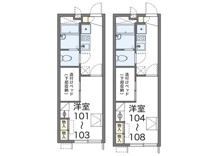 レオパレスM&KUZUMASA(1K/2階)の間取り写真