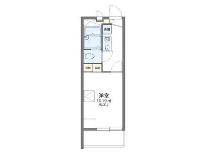 レオパレスSAKABE1(1K/2階)の間取り写真