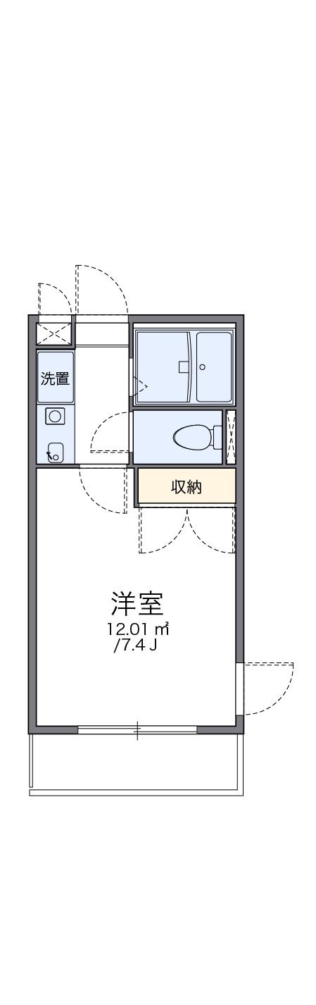 レオパレス西宮北弐番館(1K/1階)の間取り写真