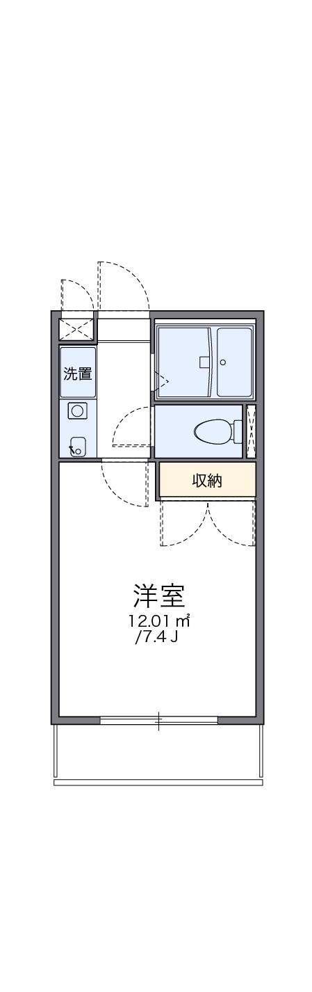 レオパレス西宮北弐番館(1K/1階)の間取り写真
