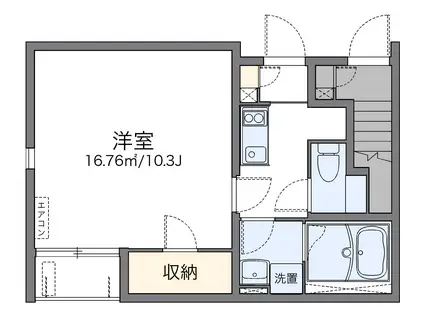 レオネクスト西宮北五番館(1K/1階)の間取り写真