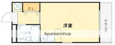 クレスト夙川(ワンルーム/1階)の間取り写真