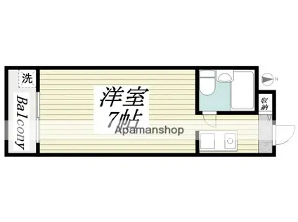 メゾンドアヴニール(ワンルーム/4階)の間取り写真