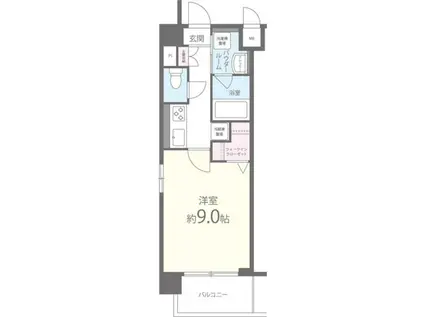 サンセール伊丹(1K/1階)の間取り写真