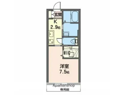 MAISON POPLAR(1K/1階)の間取り写真