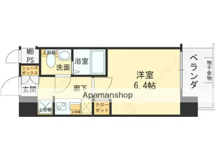 アドバンス大阪イースト(1K/10階)の間取り写真
