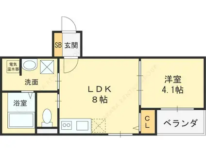 メゾン・プラスワン(1LDK/2階)の間取り写真