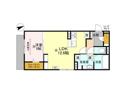 D-RESIDENCE上甲子園(1LDK/1階)の間取り写真