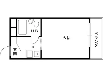 ダイドーメゾン西宮北口3(1K/3階)の間取り写真