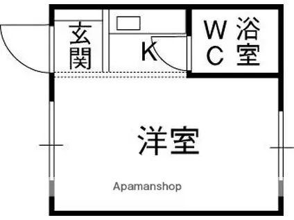 ピースフルマンション(ワンルーム/3階)の間取り写真