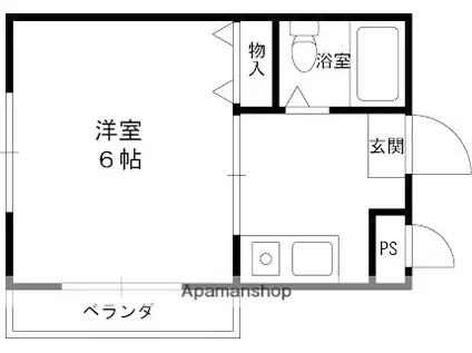 カーサトレピアーニ(1K/3階)の間取り写真