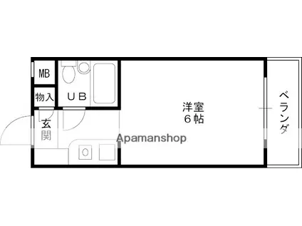 NEOダイキョー北昭和1(1K/4階)の間取り写真